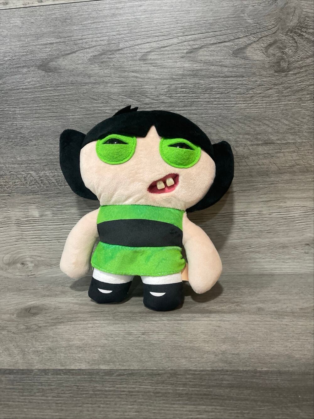 Fuggler Powerpuff Girls Buttercup 9” Plush ZURU 2025 Green Human Teeth